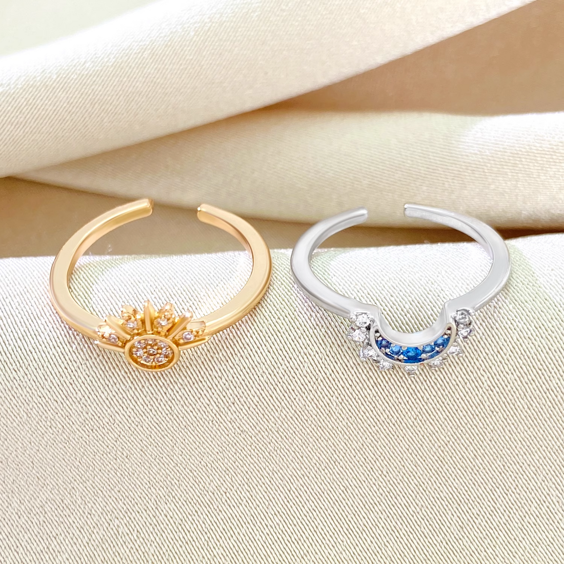 Celestial Sun & Moon Ring Pandora Style | Heart Crafted Gifts