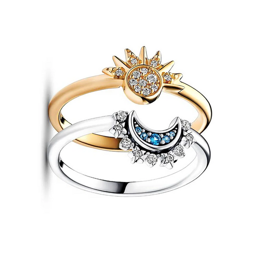 Sun & Moon Rings Set | Heart Crafted Gifts