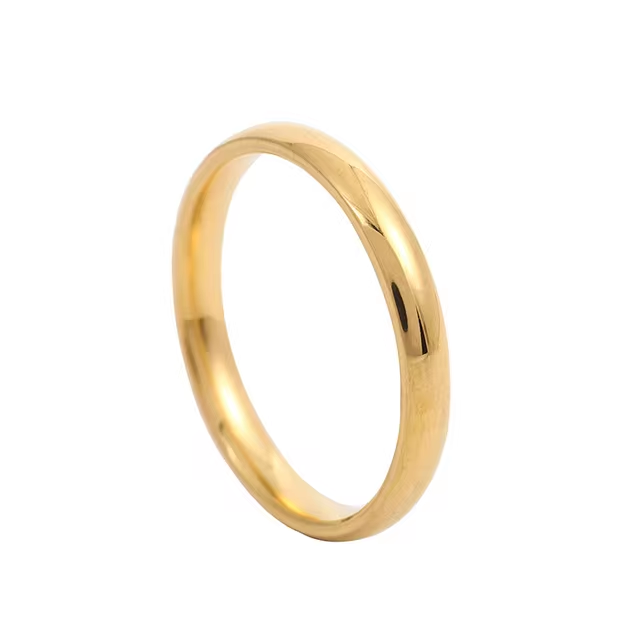 2mm Knuckle Ring in 18k Gold Plating