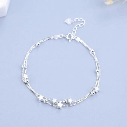 925 Sterling Silver Bracelets: Star, Pearl, Stone, Heart Charms - Heart Crafted Gifts