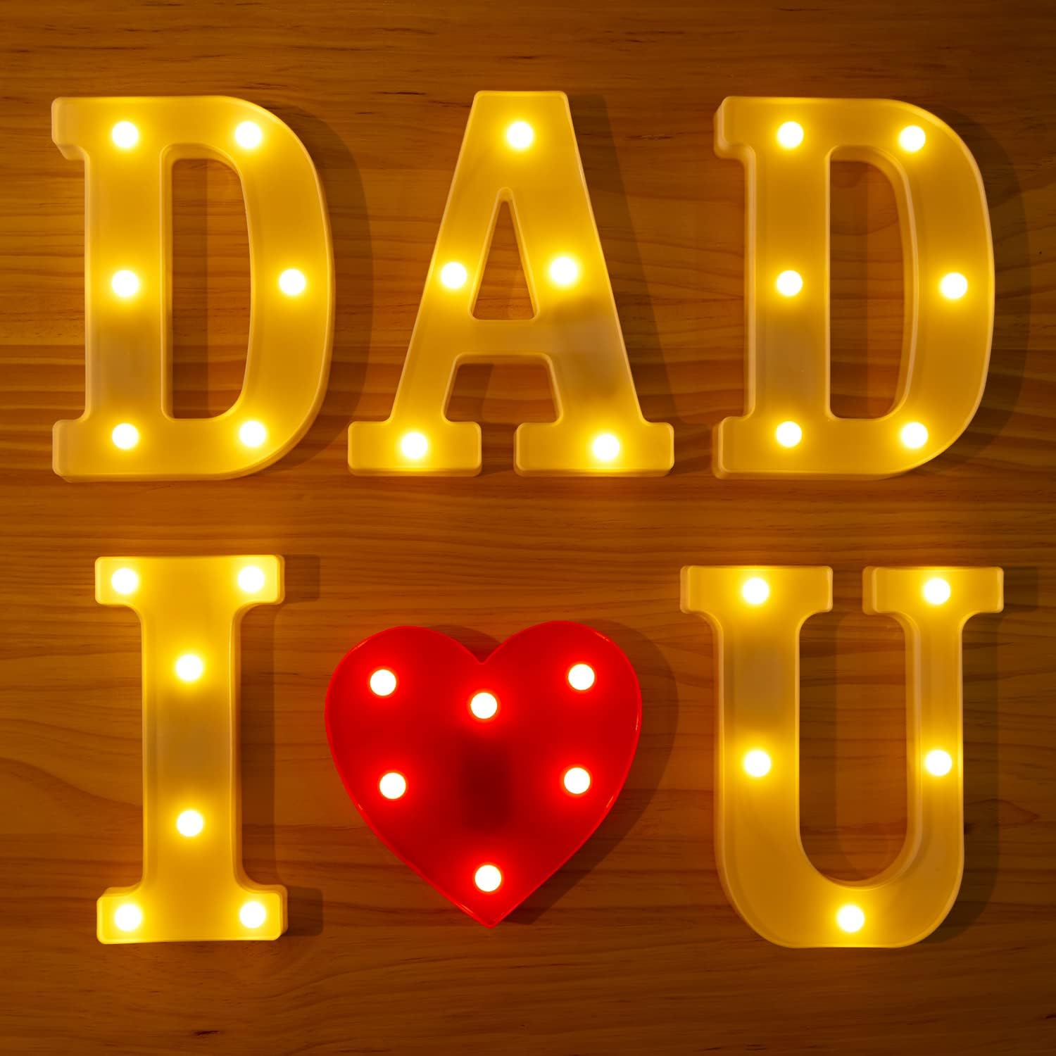 Dad Alphabet Letter LED Lamps