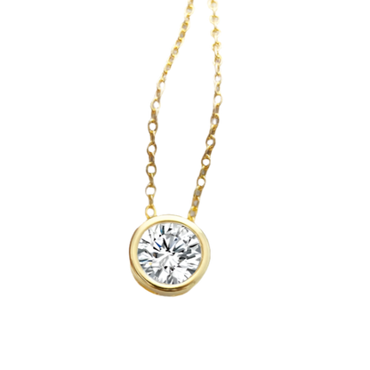 Birthstone Pendant Necklace in Gold Plating at Heart Crafted Gifts