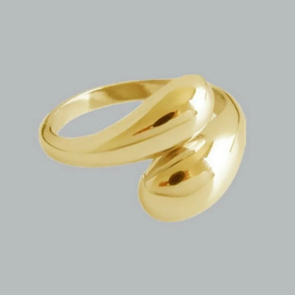 Minimalist Gold Water Drop Ring | Heart Crafted Gifts