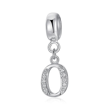 Alphabet A-Z Letter Pendant Charms in 925 Sterling Silver