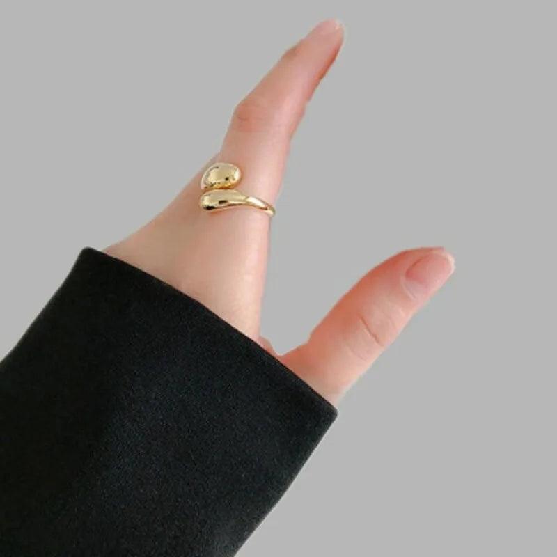 Minimalist Gold Water Drop Ring | Heart Crafted Gifts