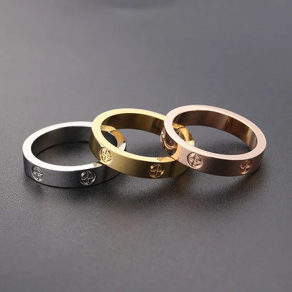 Trendy Screw Motif Love Rings