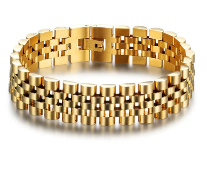 Luxury Gold Chain Link Men's Bracelet: Jewelry Gift for Him