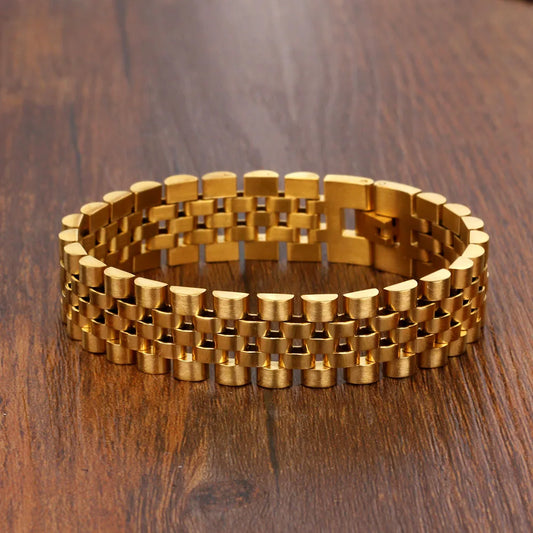 Luxury Gold Chain Link Men's Bracelet: Jewelry Gift for Him