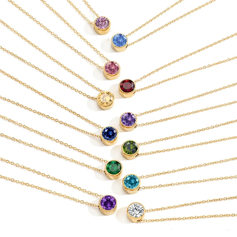 Birthstone Pendant Necklace at Heart Crafted Gifts in USA 