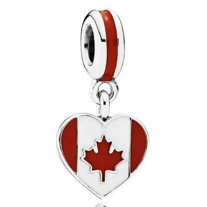 Pandora Travel Charm - Canada Flag Charm at Heart Crafted Gifts