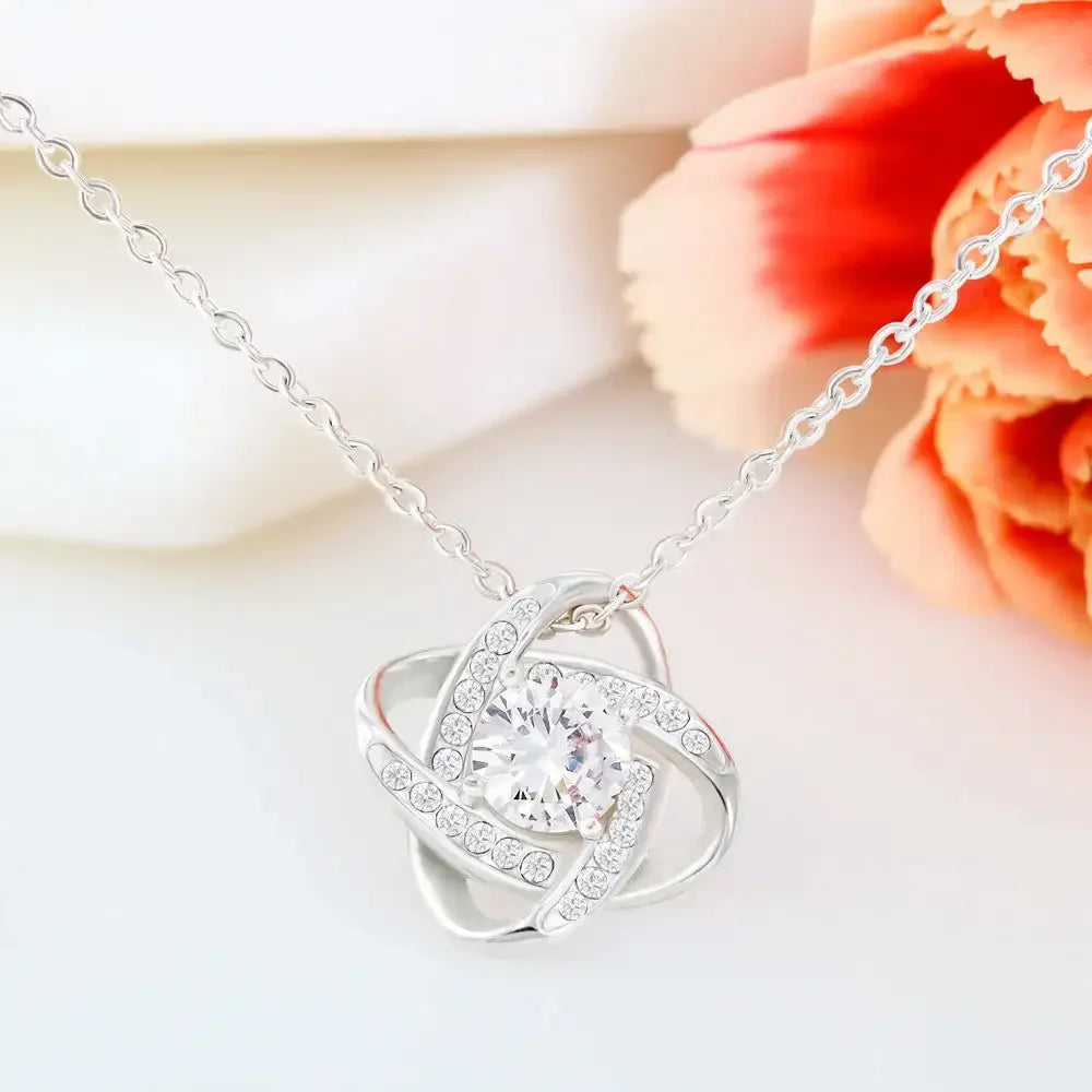 Necklace Gift for Soulmate: White Gold Plated Necklace with message card in Gift Box