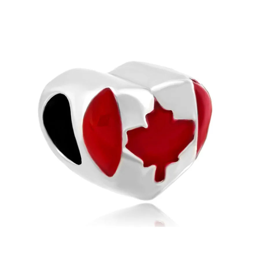 Pandora Travel Charm - Canada Flag Charm at Heart Crafted Gifts