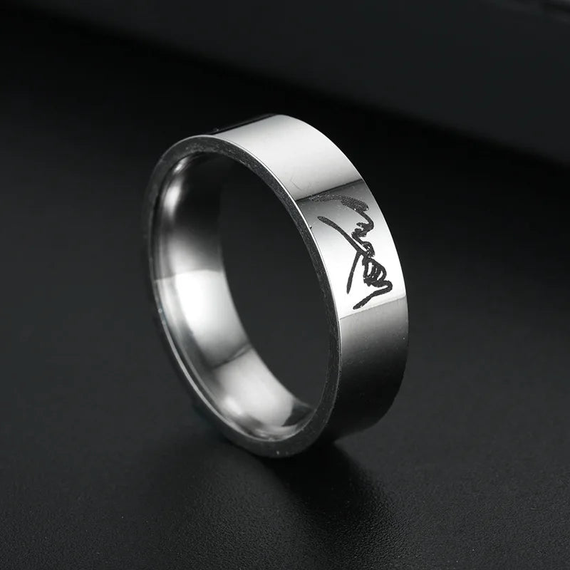 Titanium Steel Couple Promise Rings | Heart Crafted Gifts