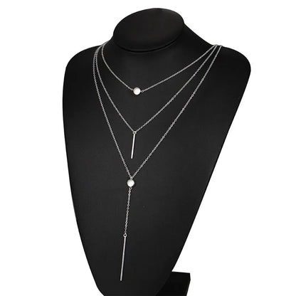 Three-Layer Minimalist Necklaces in Sterling Silver