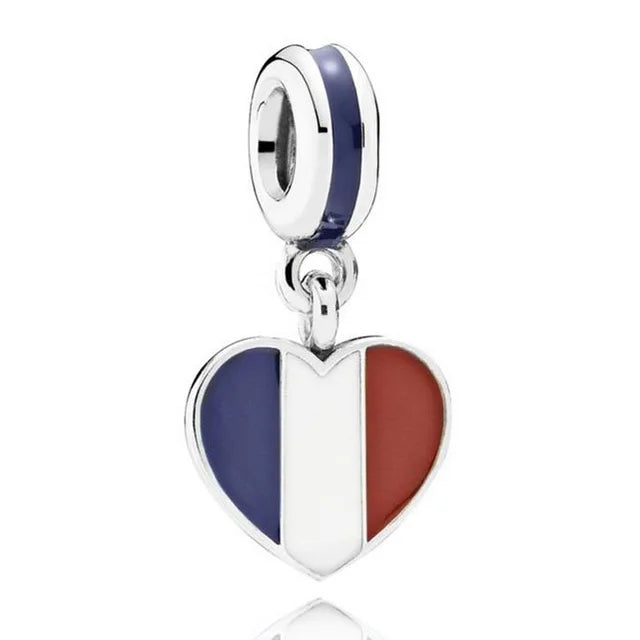 Pandora Travel Charm - France Flag Charm at Heart Crafted Gifts