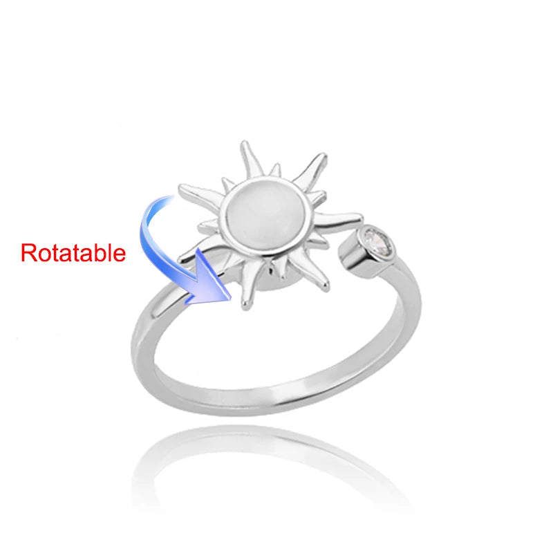 Rotating Clover Ring in Silver at Heart Crafted Gifts