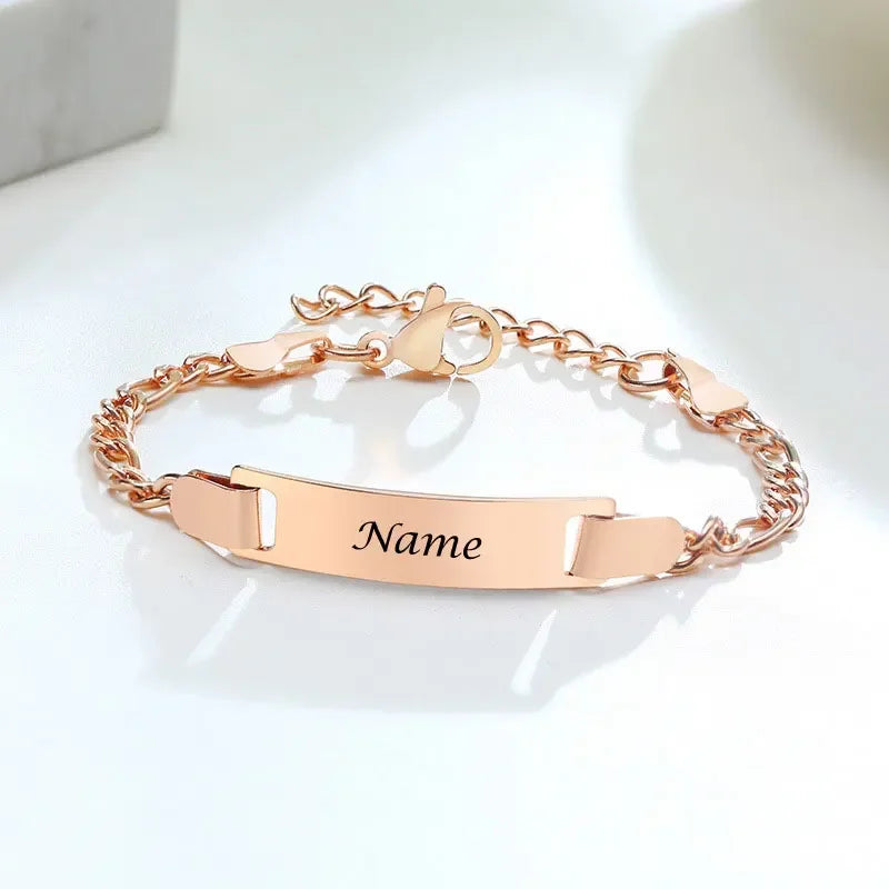 Rose Gold Personalized Baby Bracelet | Heart Crafted Gifts