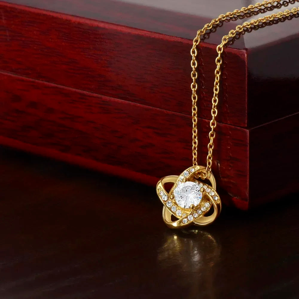 Gift for Soulmate: Gold Plated Necklace with message card in wooden Box