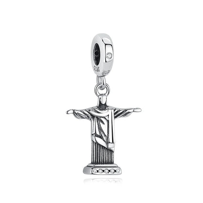 Christ of Redeemer Brazil Charm for Pandora Bracelets at Heart Crafted Gifts