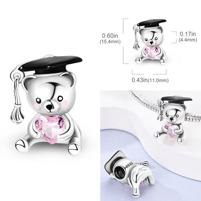 Graduation Charms in Silver – Fits Pandora Bracelets & Necklaces