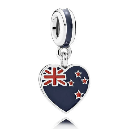 Pandora Travel Charm - New Zealand Flag Charm at Heart Crafted Gifts