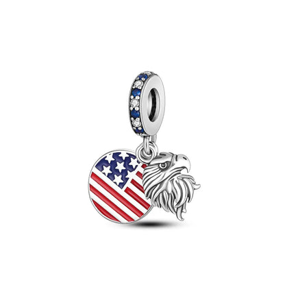 Pandora Travel Charm - USA Eagle Charm at Heart Crafted Gifts