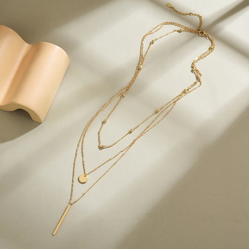 Multi-Layer Minimalist O-Chain Necklaces in Sterling Silver