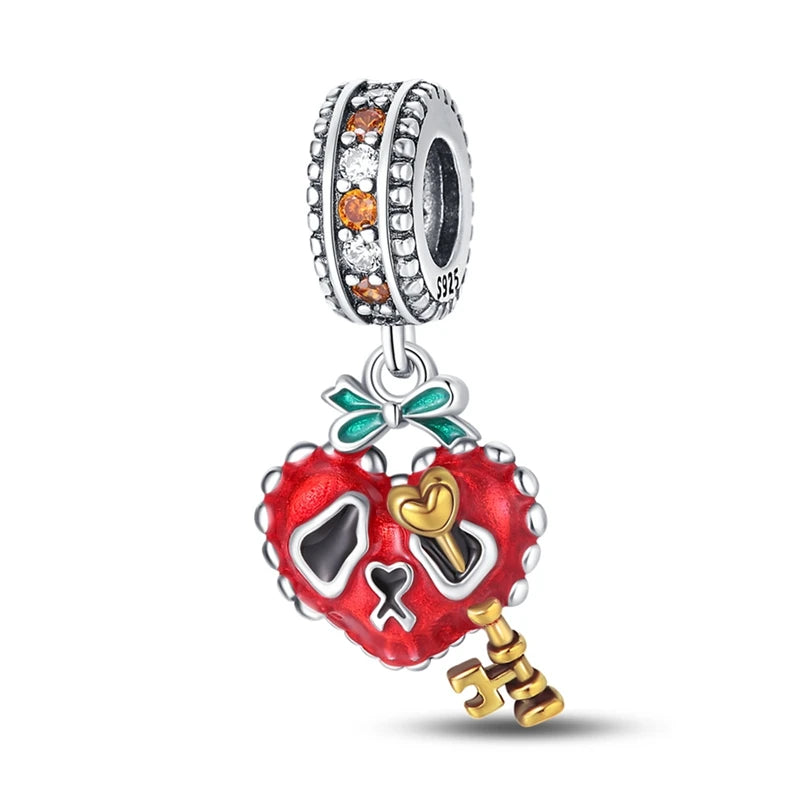 Red Halloween Heart Charms Pandora