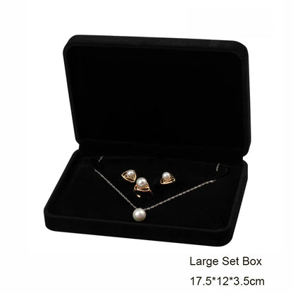 Black Velvet Jewelry Storage Gift Set Box
