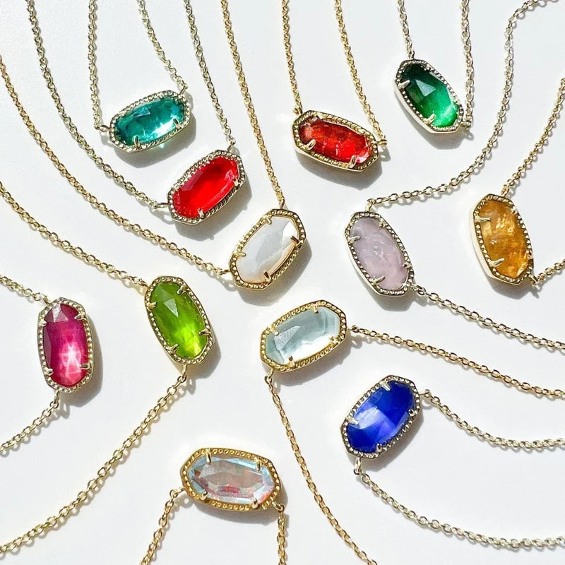 Birthstone Jewelry: Elegant Gold Tone Birthstone Necklaces