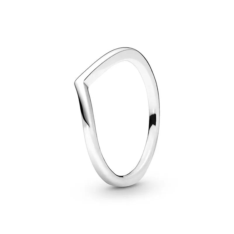 Sterling Silver Polished Wishbone Ring