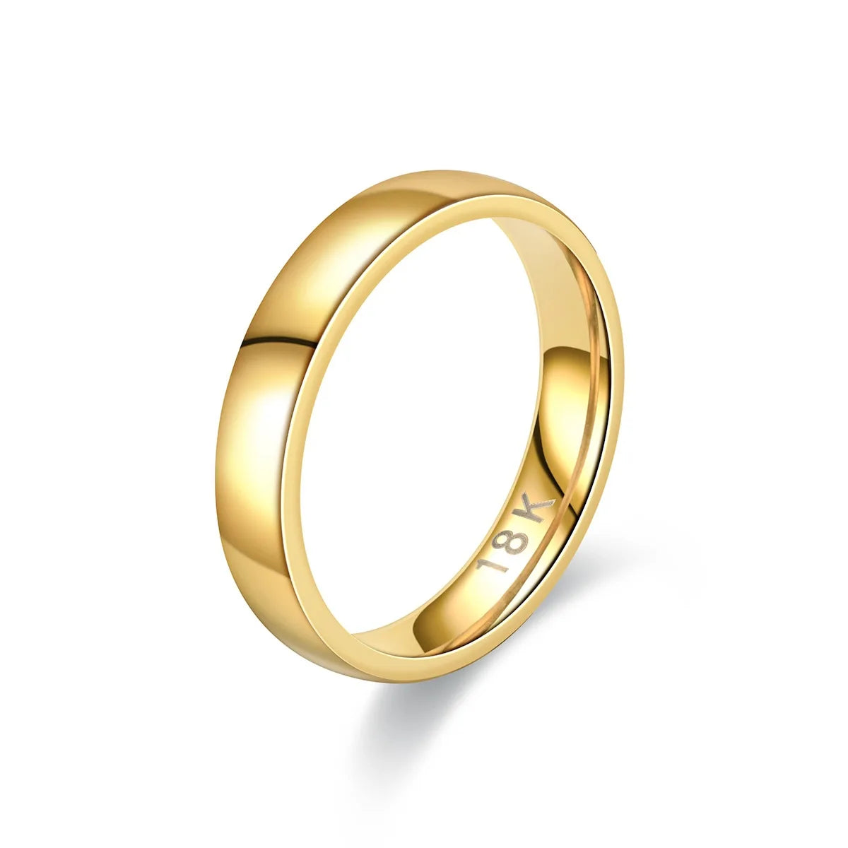 18k Gold Plated Wedding Band Rings: Unisex