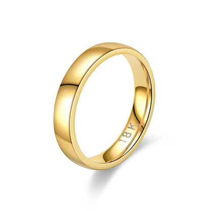 18k Gold Plated Wedding Band Rings: Unisex