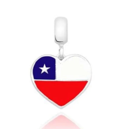 Pandora Travel Charm - Chile Flag Charm at Heart Crafted Gifts