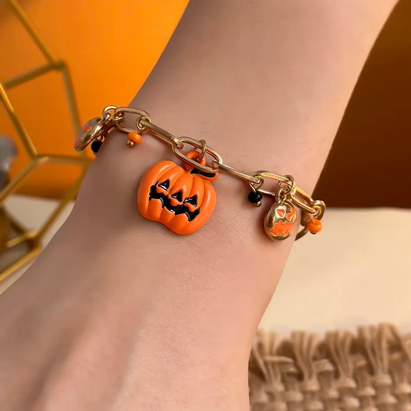 Readymade Halloween Charms Bracelets Jack'O Lantern | Heart Crafted Gifts 