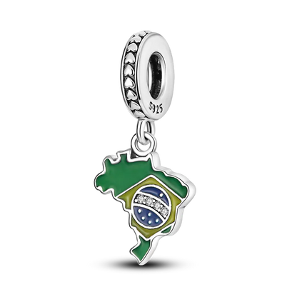 Pandora Travel Charm - Brazil Map Charm at Heart Crafted Gifts