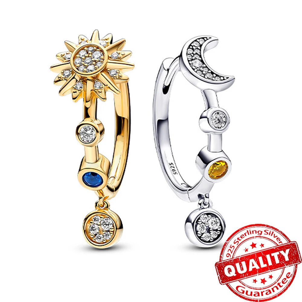 Sterling Silver Sun and Moon Ring Jewelry Set | Heart Crafted Gifts