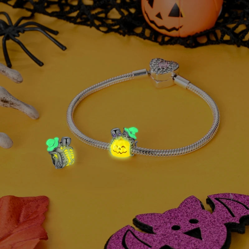 Glow in Dark Pumpkin Halloween Charms | Heart Crafted Gifts