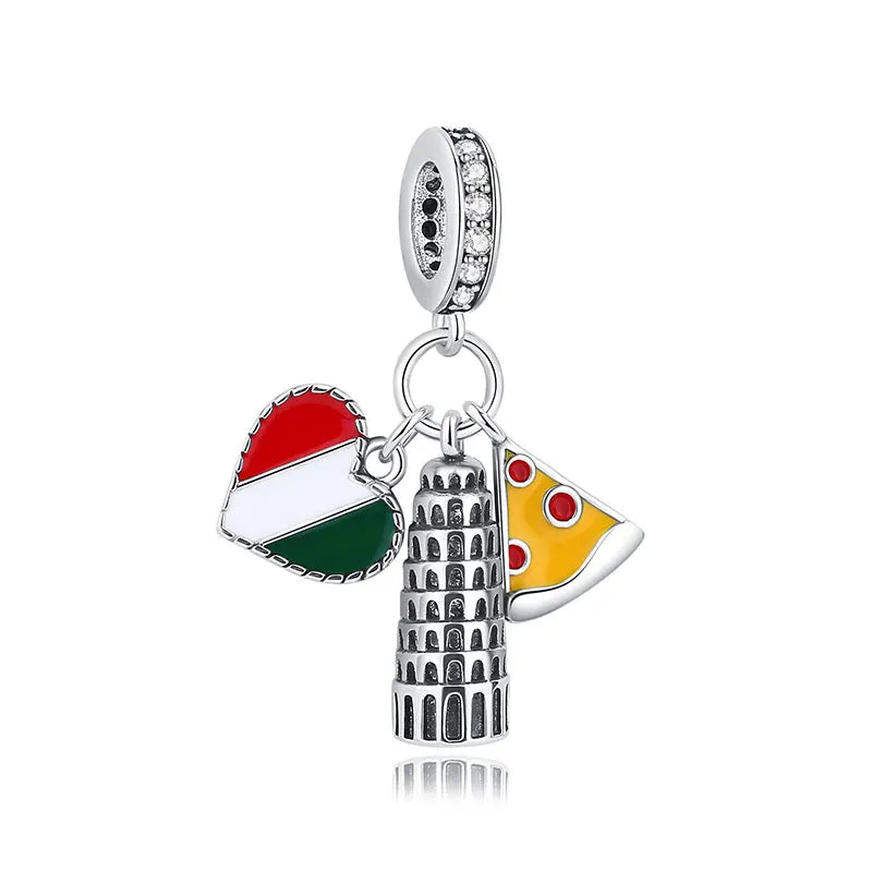 Italy Leaning Tower Charm for Pandora Bracelets at Heart Crafted Gifts