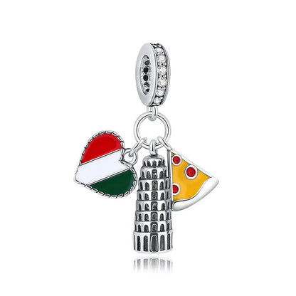 Italy Leaning Tower Charm for Pandora Bracelets at Heart Crafted Gifts