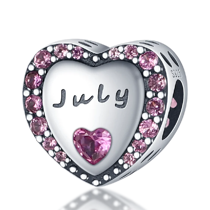 July Heart Birthstone Charms Pandora