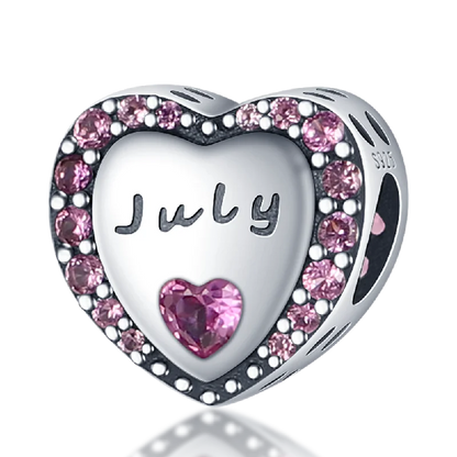 July Heart Birthstone Charms Pandora