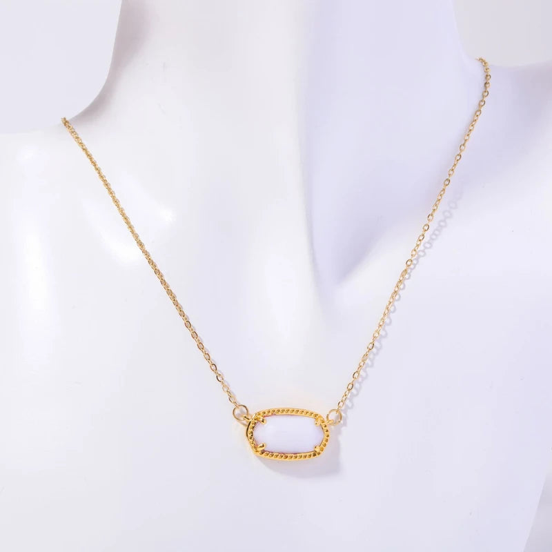 Elegant Gold Tone June Birthstone Necklaces