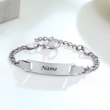 Silver Personalized Baby Bracelet | Heart Crafted Gifts