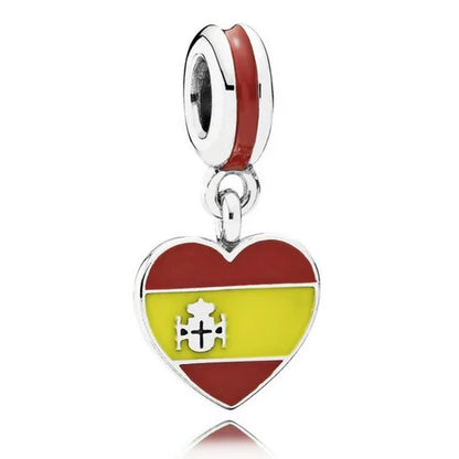 Pandora Travel Charm - Spain Flag Charm at Heart Crafted Gift