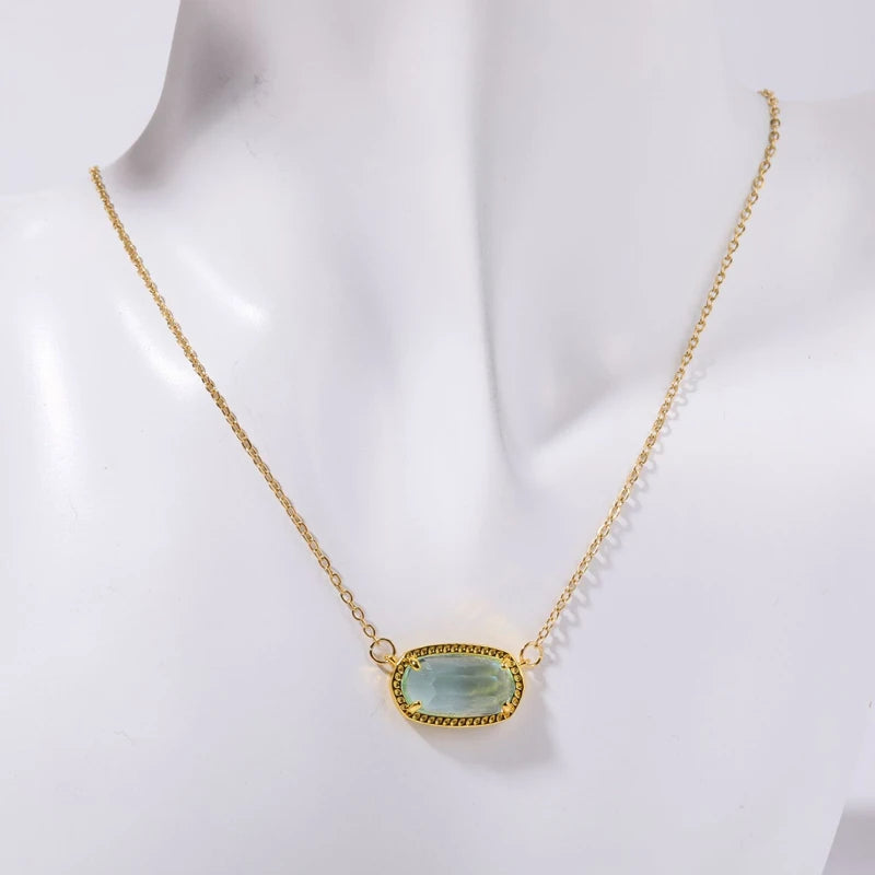 Elegant Gold Tone August Birthstone Necklaces