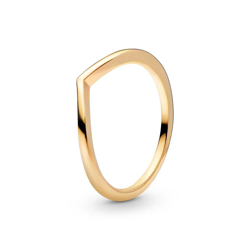 14k Gold Plated Sterling Silver Wishbone Ring