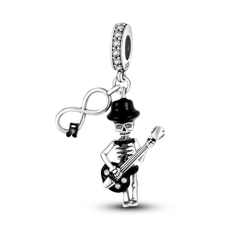 Rocking Skeleton Halloween Charms Pandora