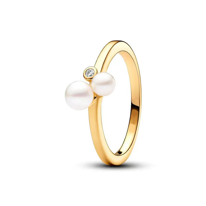 Pandora Duo Pearl & Stone Ring | Heart Crafted Gifts