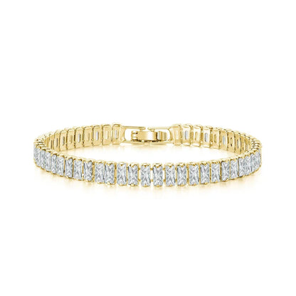 Sterling Silver Tennis Bracelet in Gold